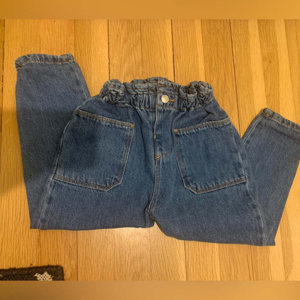 Zara kids paper bag waist jeans
